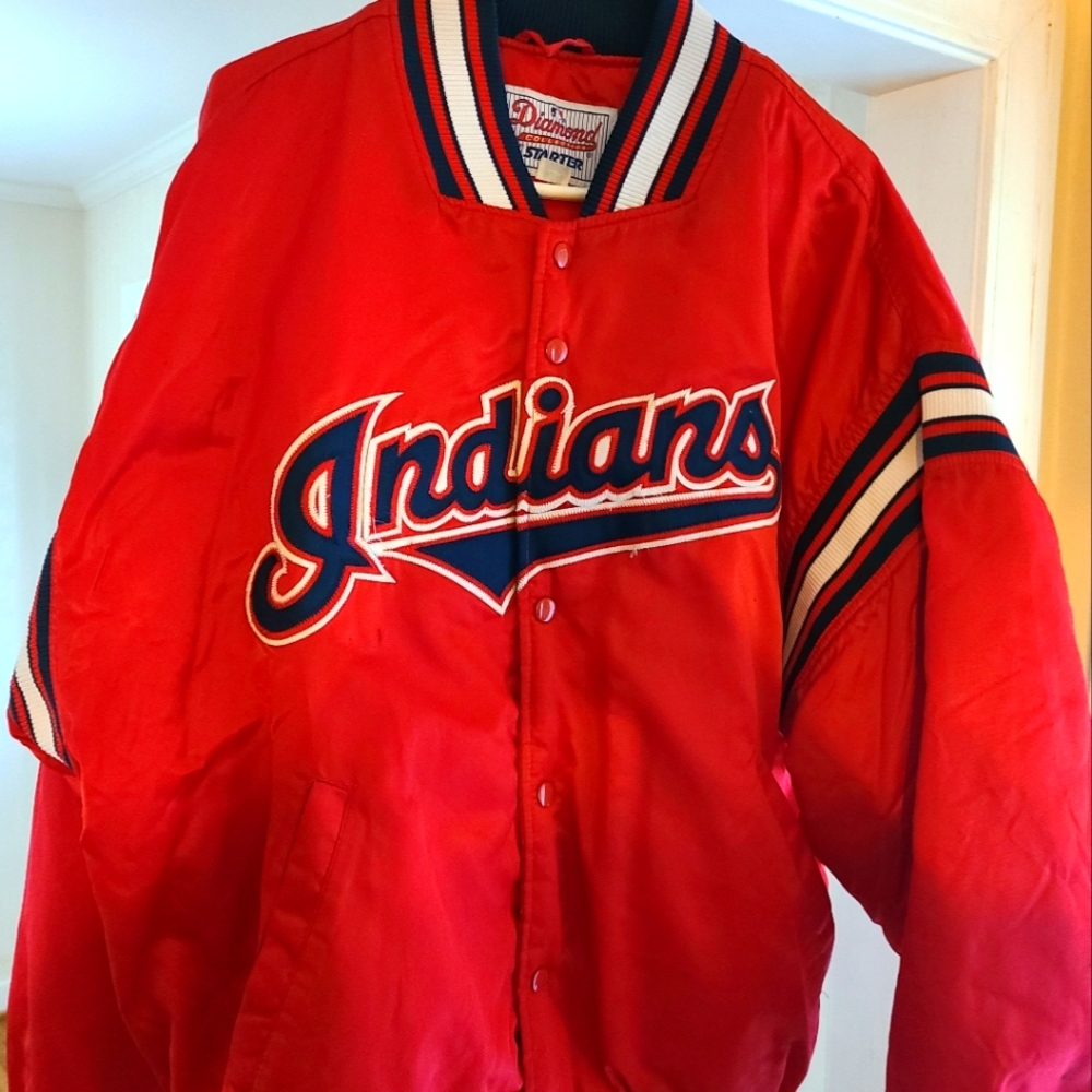 Vintage Cleveland Indians Official MLB On the Field Jacket Large